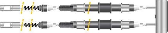 MGA CF5326 - Тросик, cтояночный тормоз autospares.lv