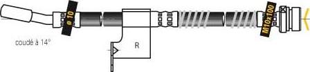 MGA F5554 - Тормозной шланг autospares.lv