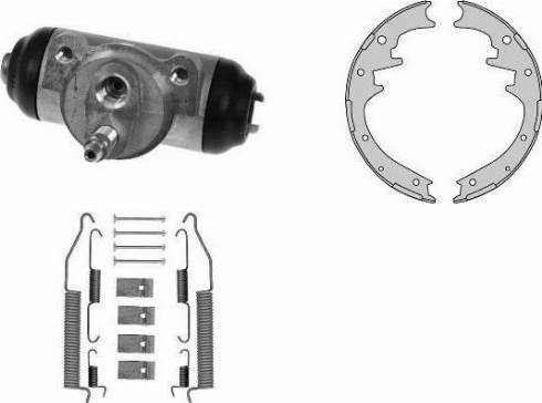 MGA K945893 - Комплект тормозных колодок, барабанные autospares.lv