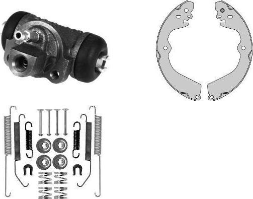 MGA K942882 - Комплект тормозных колодок, барабанные autospares.lv