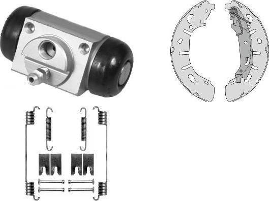 MGA K910871 - Комплект тормозных колодок, барабанные autospares.lv