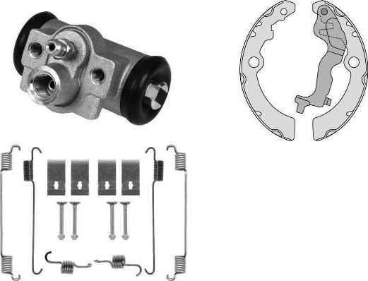 MGA K918876 - Комплект тормозных колодок, барабанные autospares.lv