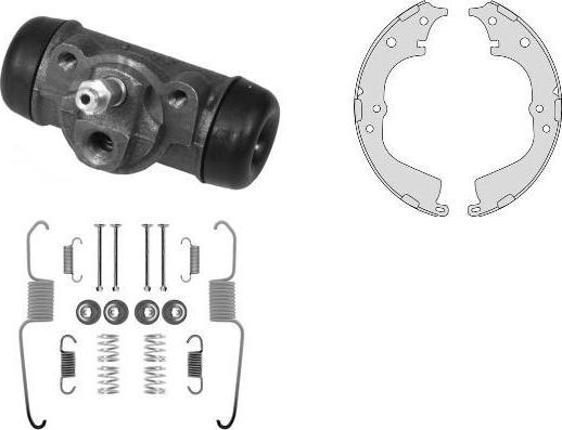 MGA K928872 - Комплект тормозных колодок, барабанные autospares.lv