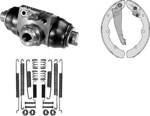 MGA K591561 - Комплект тормозных колодок, барабанные autospares.lv