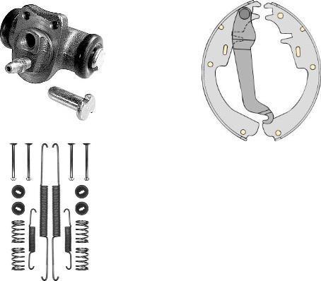 MGA K546557 - Комплект тормозных колодок, барабанные autospares.lv