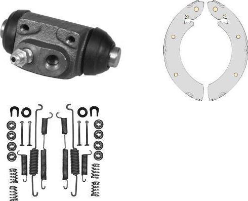 MGA K543452 - Комплект тормозных колодок, барабанные autospares.lv