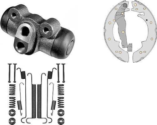 MGA K514413 - Комплект тормозных колодок, барабанные autospares.lv