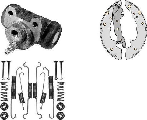 MGA K515919 - Комплект тормозных колодок, барабанные autospares.lv