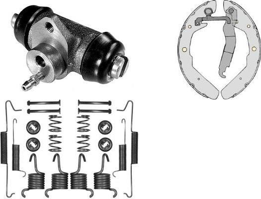 MGA K645564 - Комплект тормозных колодок, барабанные autospares.lv