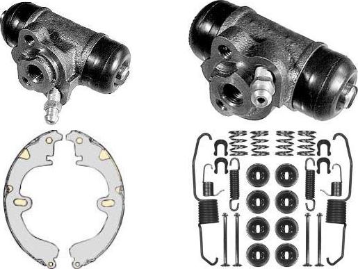 MGA K654333 - Комплект тормозных колодок, барабанные autospares.lv