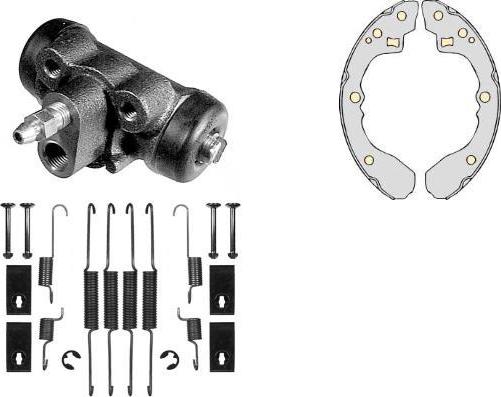 MGA K651315 - Комплект тормозных колодок, барабанные autospares.lv