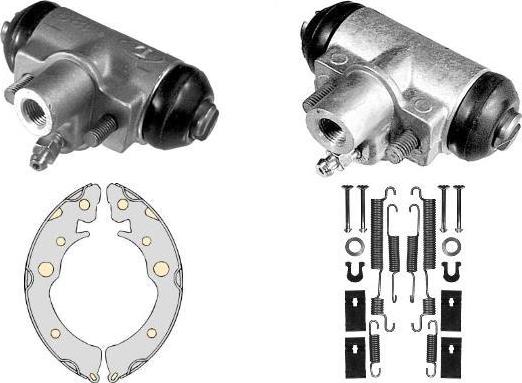 MGA K660308 - Комплект тормозных колодок, барабанные autospares.lv