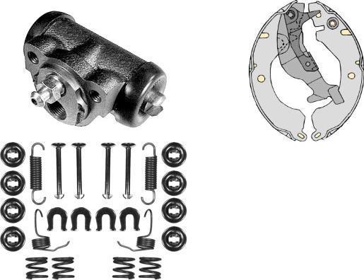 MGA K663312 - Комплект тормозных колодок, барабанные autospares.lv