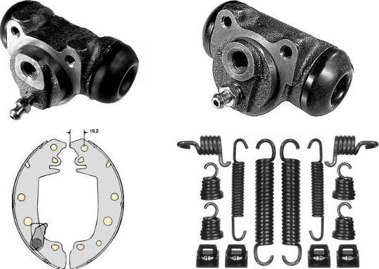 MGA K604647 - Комплект тормозных колодок, барабанные autospares.lv