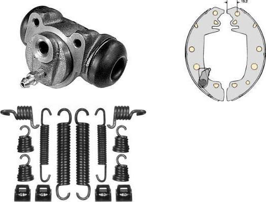 MGA K604608 - Комплект тормозных колодок, барабанные autospares.lv