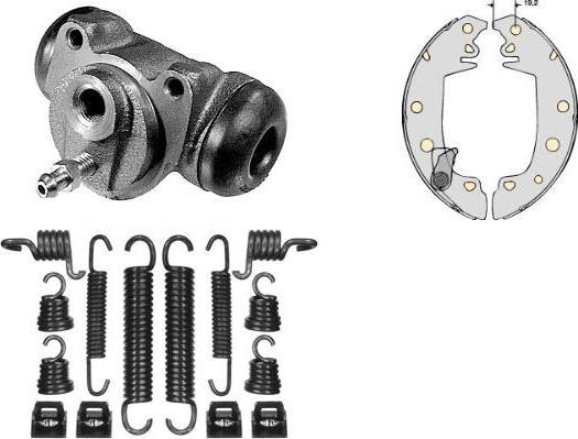 MGA K604817 - Комплект тормозных колодок, барабанные autospares.lv