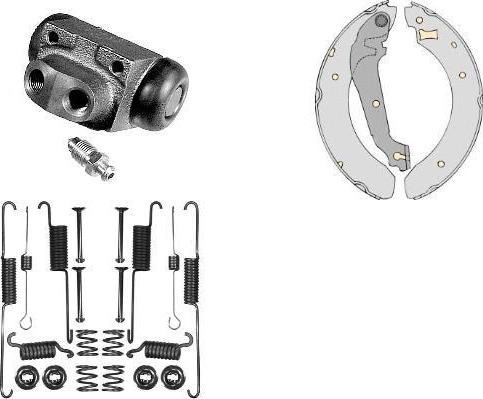 MGA K616463 - Комплект тормозных колодок, барабанные autospares.lv