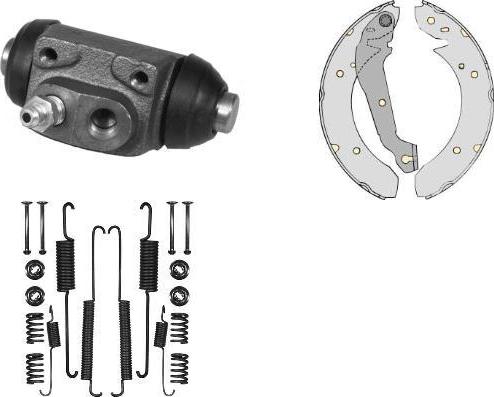 MGA K612452 - Комплект тормозных колодок, барабанные autospares.lv