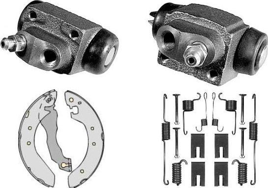 MGA K683414 - Комплект тормозных колодок, барабанные autospares.lv