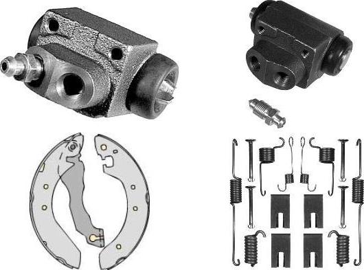 MGA K683416 - Комплект тормозных колодок, барабанные autospares.lv