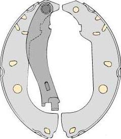 MGA M635 - Комплект тормозных колодок, барабанные autospares.lv