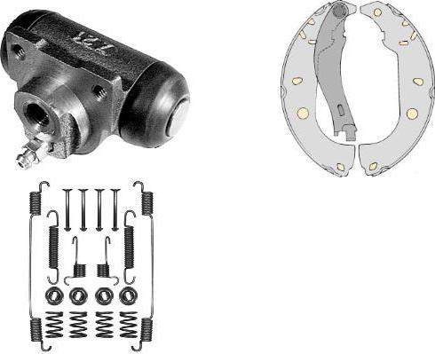 MGA K635124 - Комплект тормозных колодок, барабанные autospares.lv