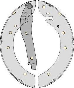 MGA K625677 - Комплект тормозных колодок, барабанные autospares.lv