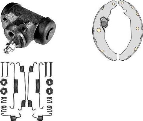 MGA K626446 - Комплект тормозных колодок, барабанные autospares.lv