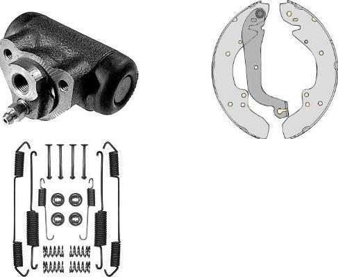 MGA K622756 - Комплект тормозных колодок, барабанные autospares.lv