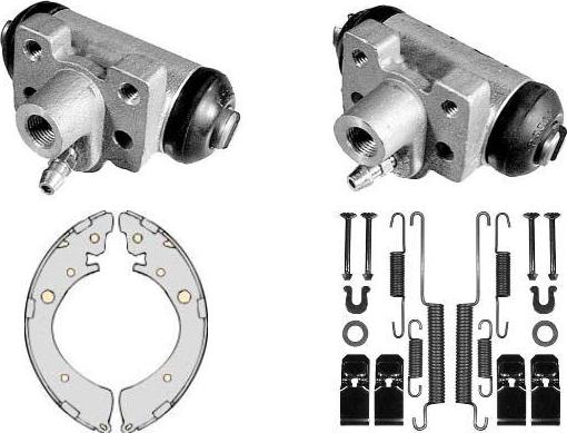 MGA K670310 - Комплект тормозных колодок, барабанные autospares.lv