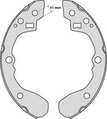 MGA M800 - Комплект тормозных колодок, барабанные autospares.lv