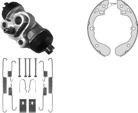 MGA K800941 - Комплект тормозных колодок, барабанные autospares.lv