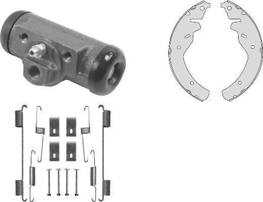 MGA K801840 - Комплект тормозных колодок, барабанные autospares.lv