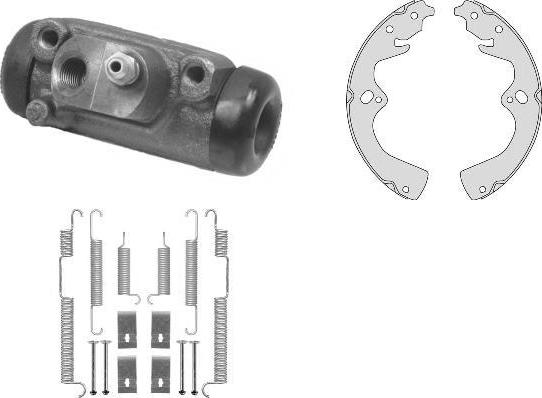 MGA K837823 - Комплект тормозных колодок, барабанные autospares.lv