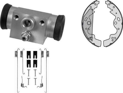 MGA K824829 - Комплект тормозных колодок, барабанные autospares.lv