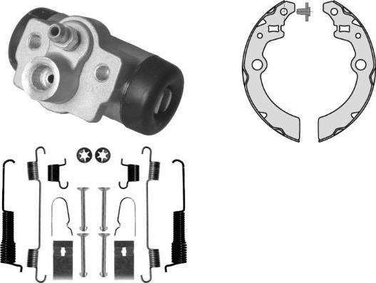 MGA K820960 - Комплект тормозных колодок, барабанные autospares.lv