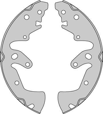 MGA M879 - Комплект тормозных колодок, барабанные autospares.lv