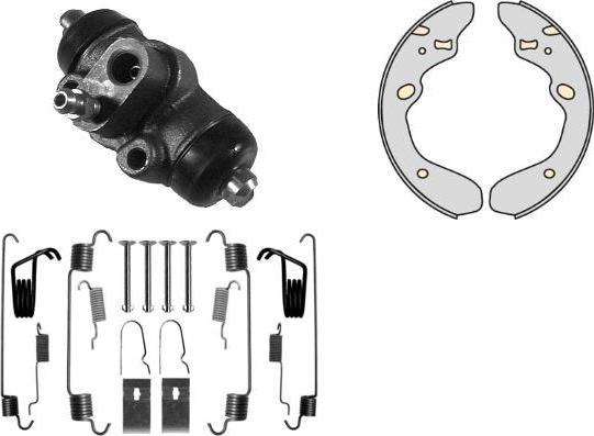 MGA K741942 - Комплект тормозных колодок, барабанные autospares.lv