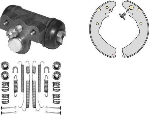 MGA K742967 - Комплект тормозных колодок, барабанные autospares.lv