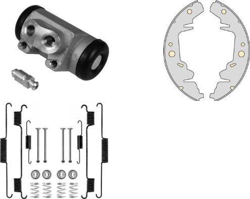 MGA K739875 - Комплект тормозных колодок, барабанные autospares.lv