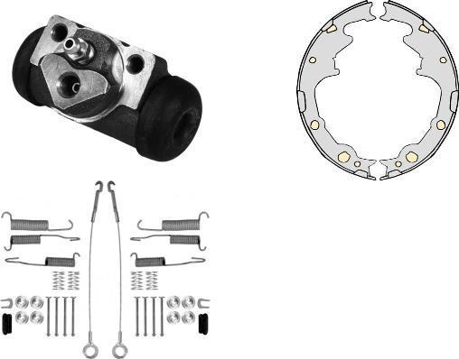 MGA K722877 - Комплект тормозных колодок, барабанные autospares.lv