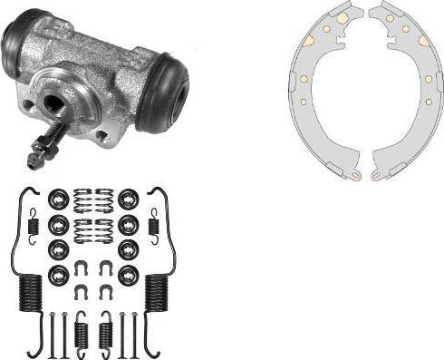 MGA K770344 - Комплект тормозных колодок, барабанные autospares.lv