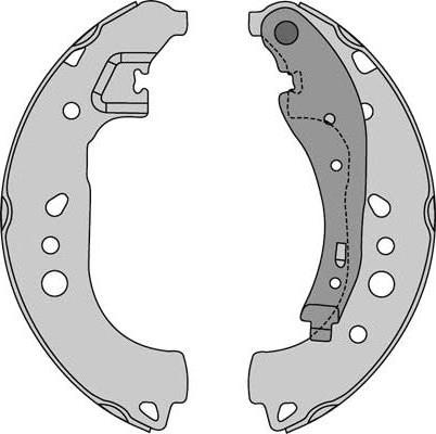 MGA M949 - Комплект тормозных колодок, барабанные autospares.lv