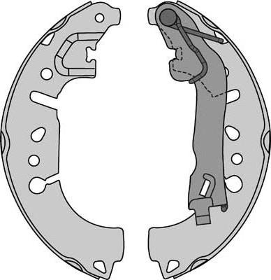 MGA M956 - Комплект тормозных колодок, барабанные autospares.lv