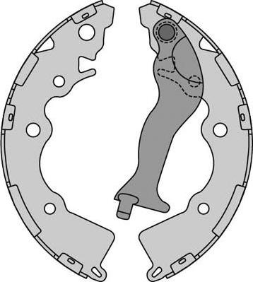 MGA M967 - Комплект тормозных колодок, барабанные autospares.lv