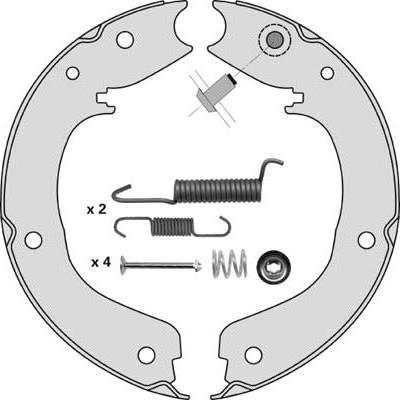 MGA M904R - Комплект тормозов, ручник, парковка autospares.lv