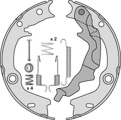 MGA M901R - Комплект тормозов, ручник, парковка autospares.lv