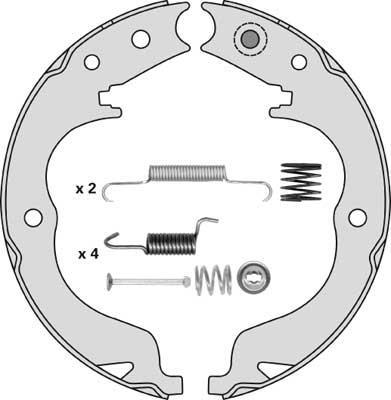 MGA M907R - Комплект тормозов, ручник, парковка autospares.lv