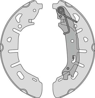 MGA M910 - Комплект тормозных колодок, барабанные autospares.lv