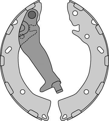 MGA M980 - Комплект тормозных колодок, барабанные autospares.lv